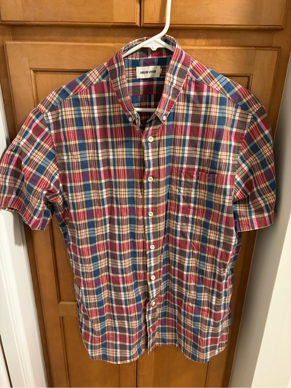 Taylor Stitch Multicolor Plaid Short-Sleeve Button-Down Shirt
